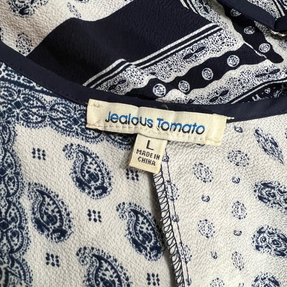 JEALOUS TOMATE DRESS COLOR BLUE/WHITE SIZE L - Picture 13 of 13